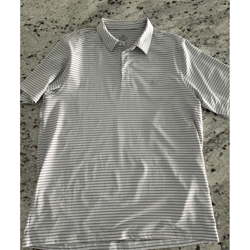 Arctic Cool Mens Cooling Polo Shirt black White Striped Size L